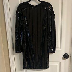 Elegant Black Long Sleeve Dress